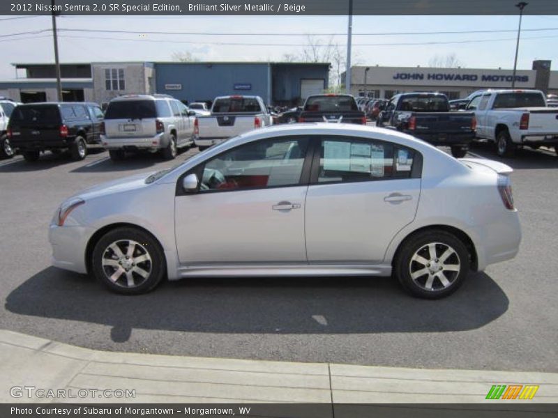 Brilliant Silver Metallic / Beige 2012 Nissan Sentra 2.0 SR Special Edition