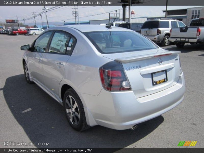 Brilliant Silver Metallic / Beige 2012 Nissan Sentra 2.0 SR Special Edition