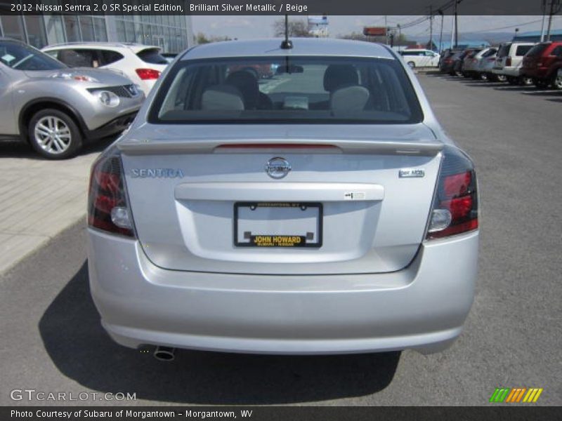 Brilliant Silver Metallic / Beige 2012 Nissan Sentra 2.0 SR Special Edition