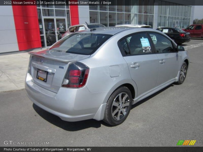 Brilliant Silver Metallic / Beige 2012 Nissan Sentra 2.0 SR Special Edition