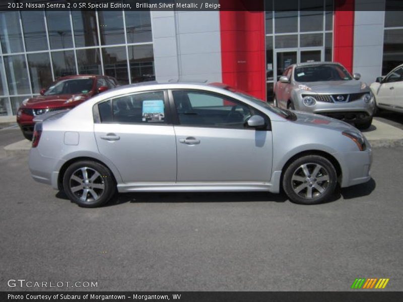 Brilliant Silver Metallic / Beige 2012 Nissan Sentra 2.0 SR Special Edition
