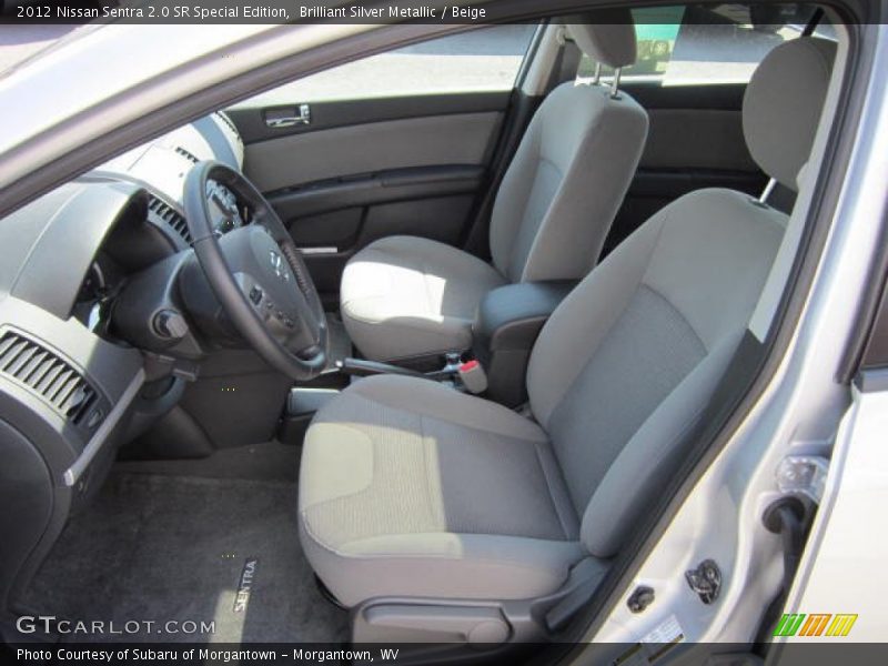 Brilliant Silver Metallic / Beige 2012 Nissan Sentra 2.0 SR Special Edition