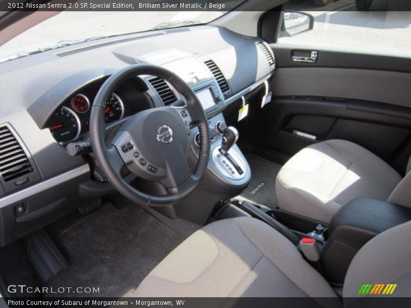 Brilliant Silver Metallic / Beige 2012 Nissan Sentra 2.0 SR Special Edition