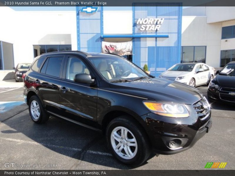 Phantom Black Metallic / Beige 2010 Hyundai Santa Fe GLS