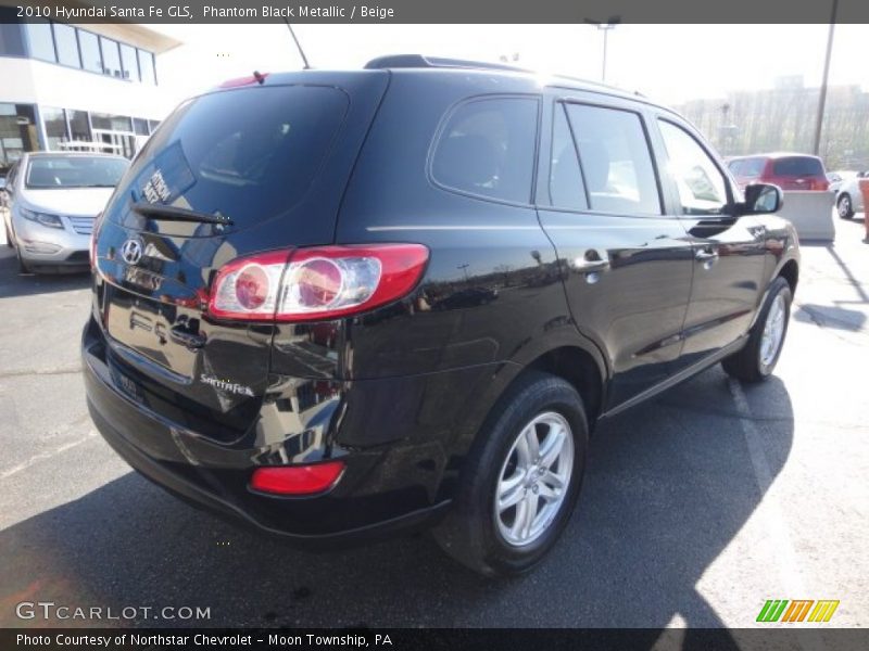 Phantom Black Metallic / Beige 2010 Hyundai Santa Fe GLS