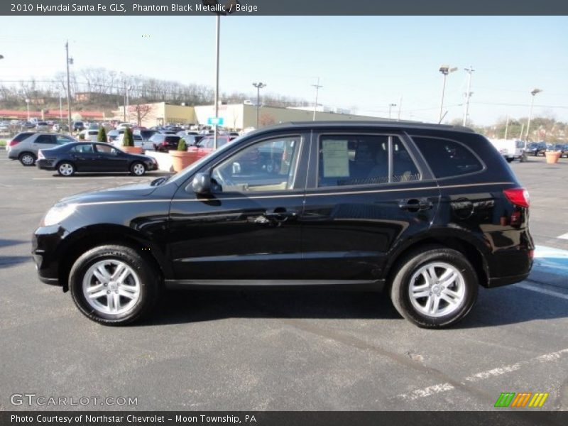 Phantom Black Metallic / Beige 2010 Hyundai Santa Fe GLS