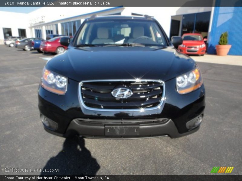 Phantom Black Metallic / Beige 2010 Hyundai Santa Fe GLS