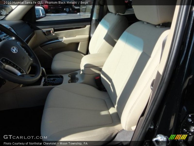 Phantom Black Metallic / Beige 2010 Hyundai Santa Fe GLS