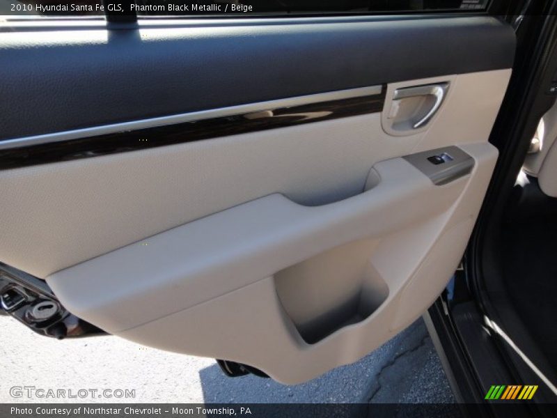 Phantom Black Metallic / Beige 2010 Hyundai Santa Fe GLS