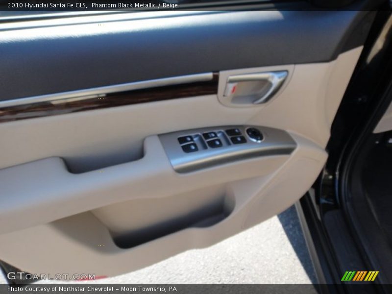 Phantom Black Metallic / Beige 2010 Hyundai Santa Fe GLS