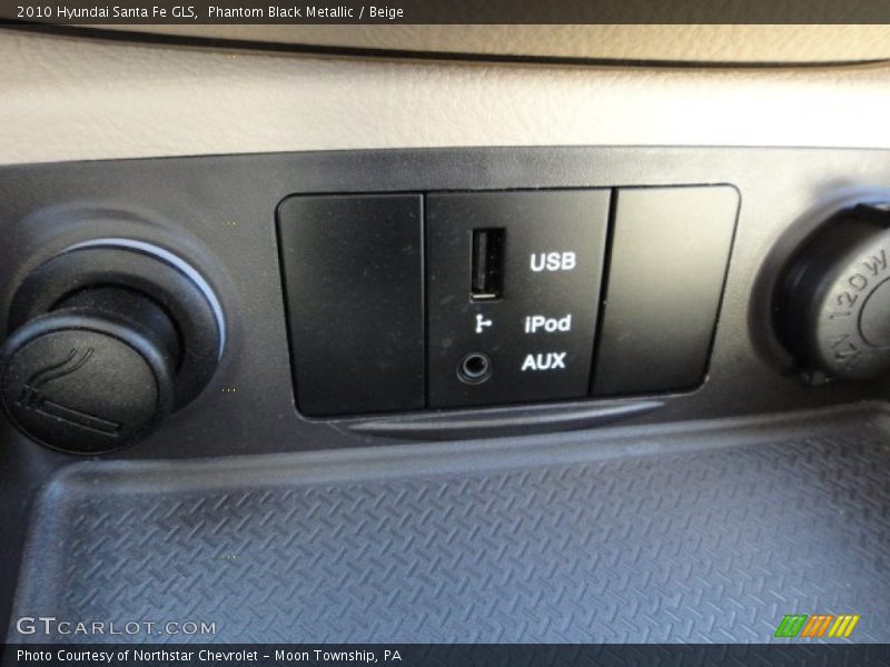 Phantom Black Metallic / Beige 2010 Hyundai Santa Fe GLS