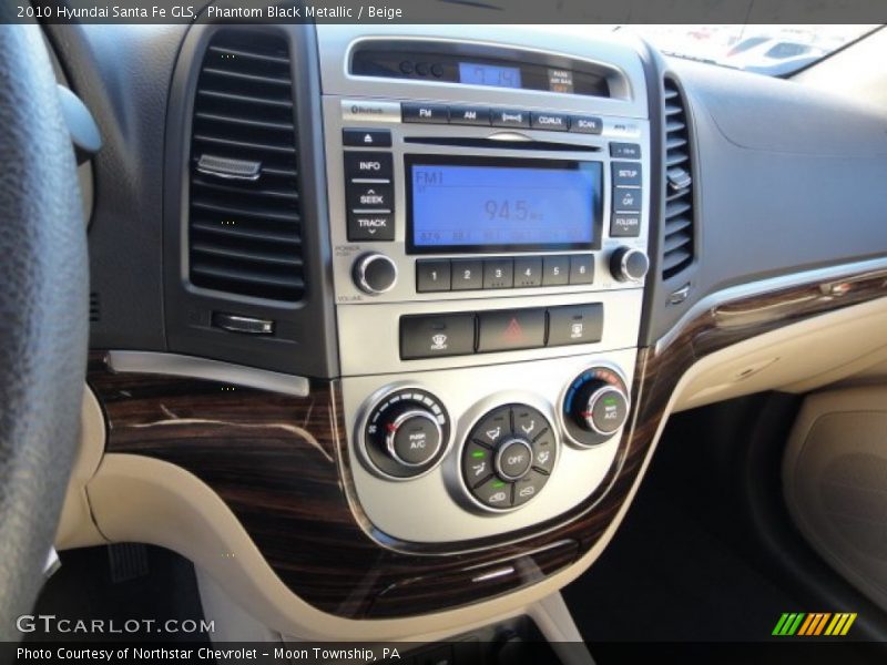 Phantom Black Metallic / Beige 2010 Hyundai Santa Fe GLS