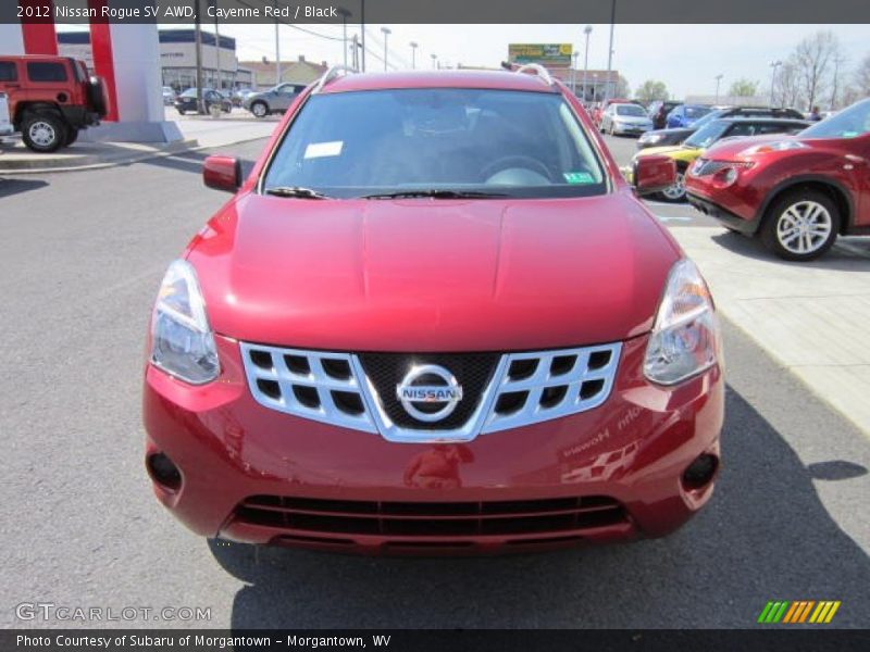 Cayenne Red / Black 2012 Nissan Rogue SV AWD