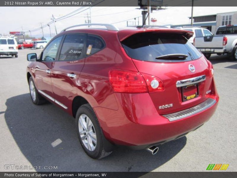 Cayenne Red / Black 2012 Nissan Rogue SV AWD