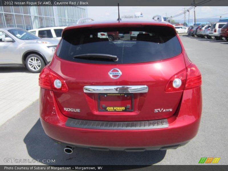 Cayenne Red / Black 2012 Nissan Rogue SV AWD