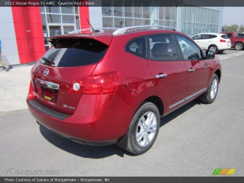 Cayenne Red / Black 2012 Nissan Rogue SV AWD