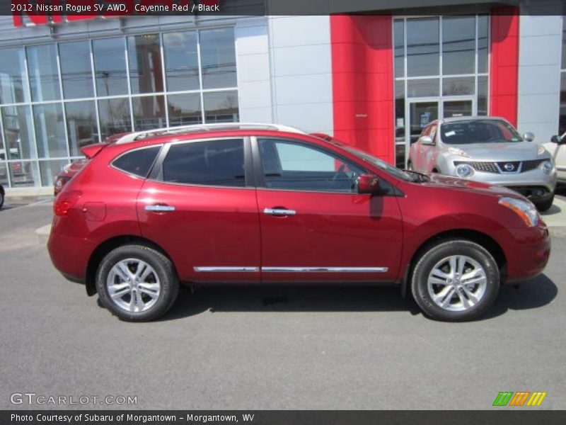 Cayenne Red / Black 2012 Nissan Rogue SV AWD