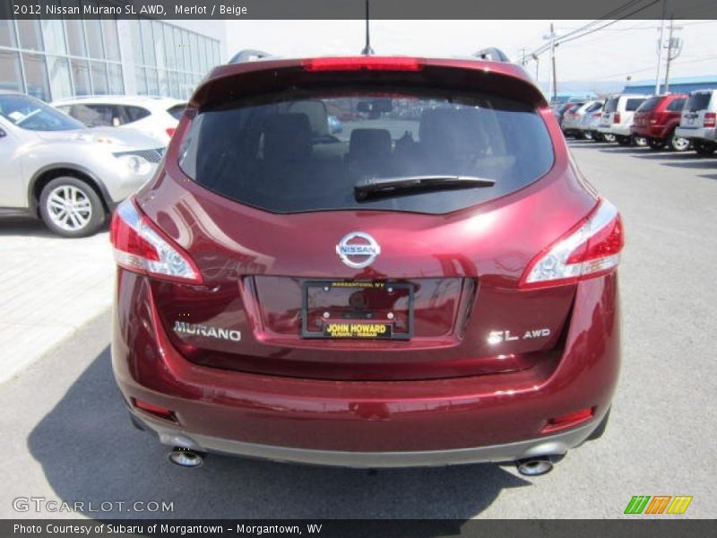 Merlot / Beige 2012 Nissan Murano SL AWD