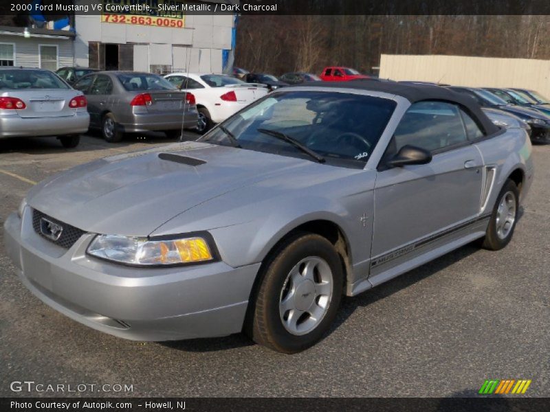Silver Metallic / Dark Charcoal 2000 Ford Mustang V6 Convertible