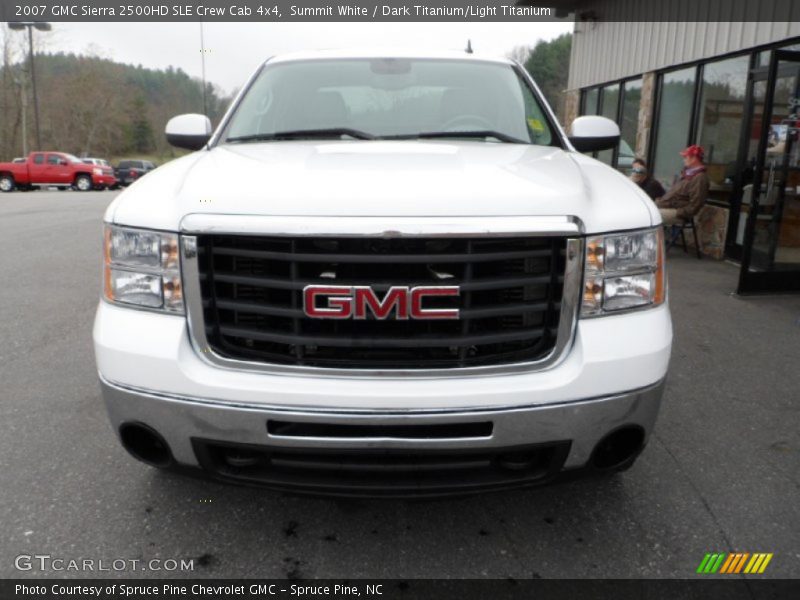 Summit White / Dark Titanium/Light Titanium 2007 GMC Sierra 2500HD SLE Crew Cab 4x4