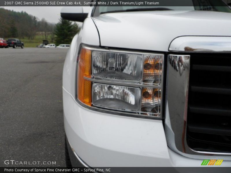 Summit White / Dark Titanium/Light Titanium 2007 GMC Sierra 2500HD SLE Crew Cab 4x4