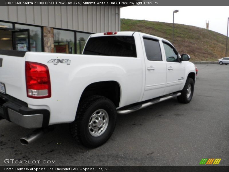 Summit White / Dark Titanium/Light Titanium 2007 GMC Sierra 2500HD SLE Crew Cab 4x4