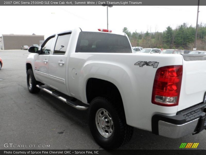 Summit White / Dark Titanium/Light Titanium 2007 GMC Sierra 2500HD SLE Crew Cab 4x4