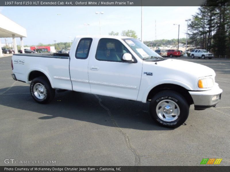 Oxford White / Medium Prairie Tan 1997 Ford F150 XLT Extended Cab 4x4