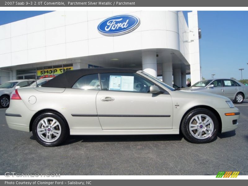 Parchment Silver Metallic / Parchment 2007 Saab 9-3 2.0T Convertible