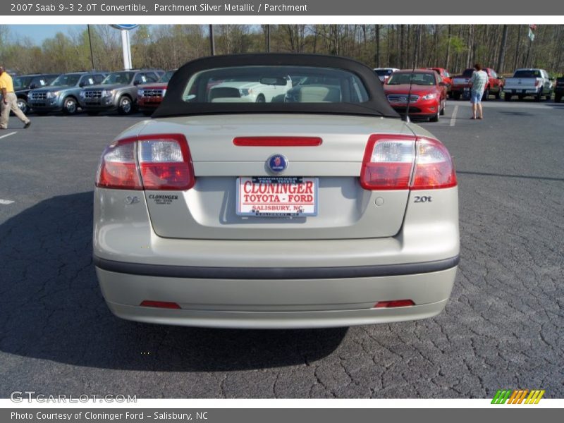 Parchment Silver Metallic / Parchment 2007 Saab 9-3 2.0T Convertible