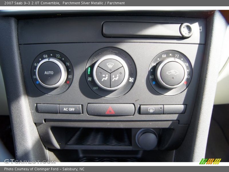 Controls of 2007 9-3 2.0T Convertible