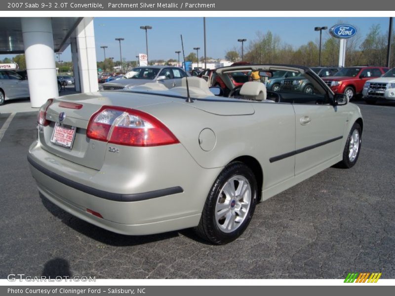 Parchment Silver Metallic / Parchment 2007 Saab 9-3 2.0T Convertible