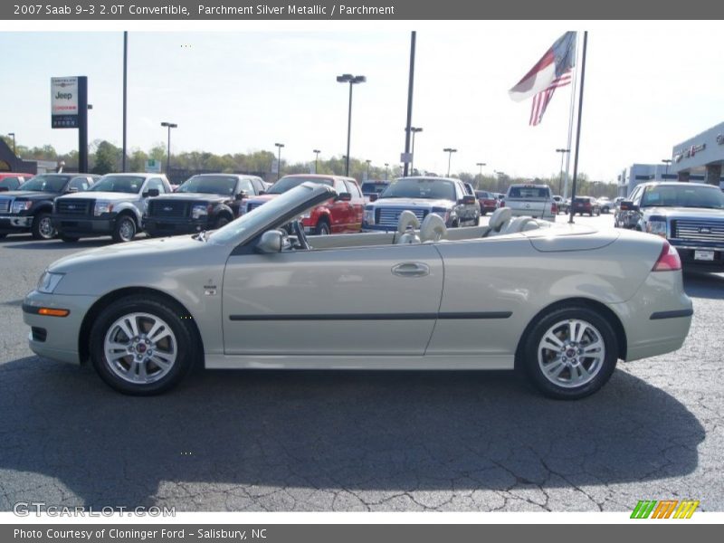 Parchment Silver Metallic / Parchment 2007 Saab 9-3 2.0T Convertible