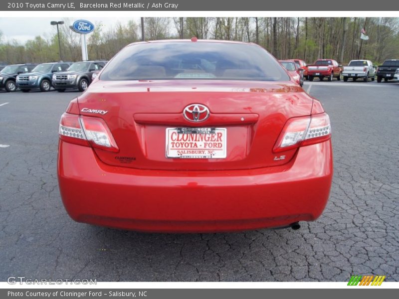 Barcelona Red Metallic / Ash Gray 2010 Toyota Camry LE