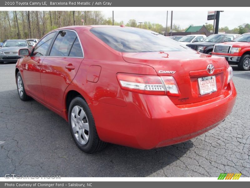 Barcelona Red Metallic / Ash Gray 2010 Toyota Camry LE