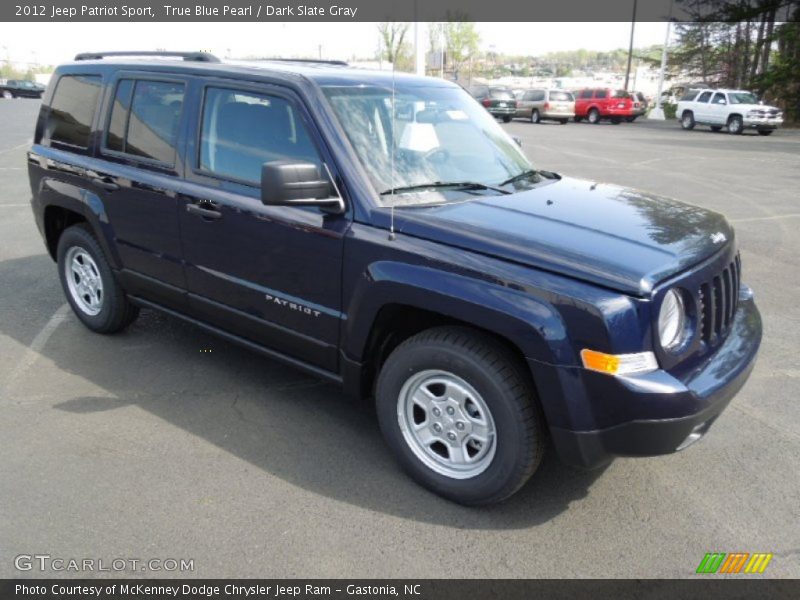 True Blue Pearl / Dark Slate Gray 2012 Jeep Patriot Sport
