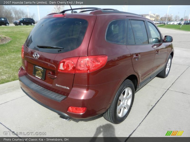 Dark Cherry Red / Beige 2007 Hyundai Santa Fe Limited