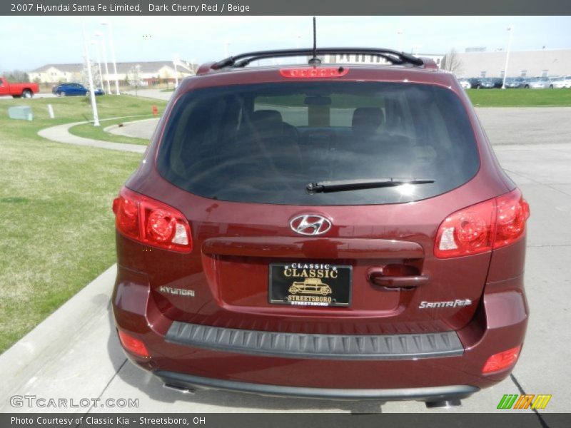 Dark Cherry Red / Beige 2007 Hyundai Santa Fe Limited