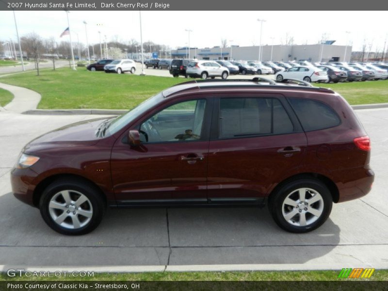 Dark Cherry Red / Beige 2007 Hyundai Santa Fe Limited