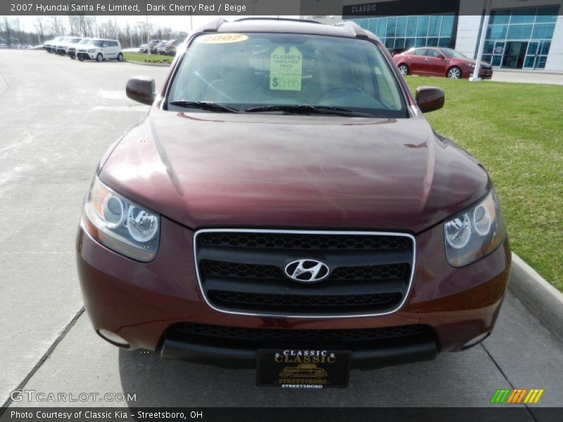 Dark Cherry Red / Beige 2007 Hyundai Santa Fe Limited