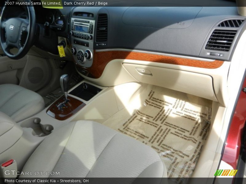 Dark Cherry Red / Beige 2007 Hyundai Santa Fe Limited