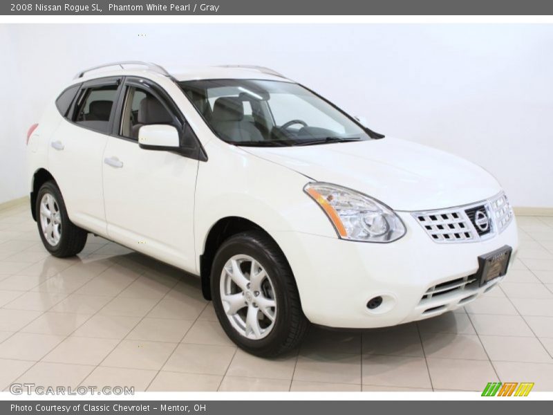 Phantom White Pearl / Gray 2008 Nissan Rogue SL