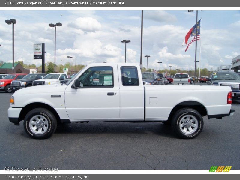 Oxford White / Medium Dark Flint 2011 Ford Ranger XLT SuperCab