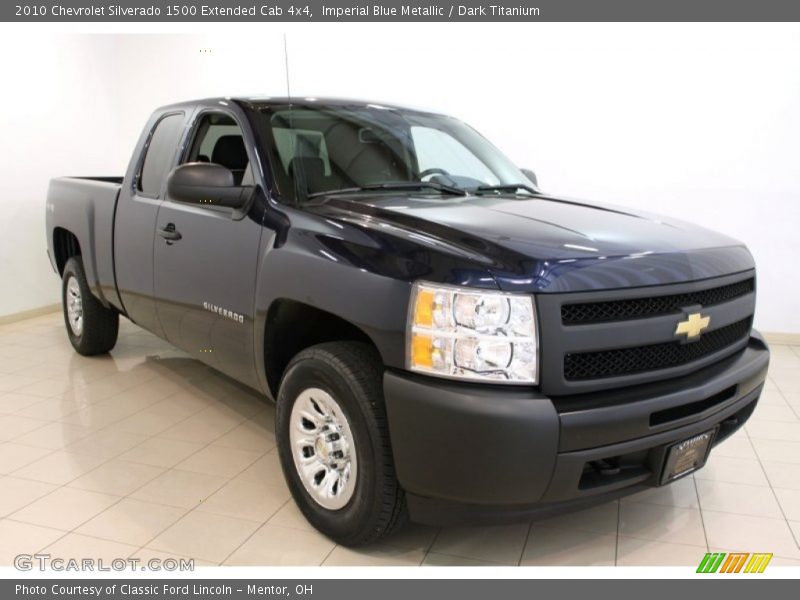 Imperial Blue Metallic / Dark Titanium 2010 Chevrolet Silverado 1500 Extended Cab 4x4