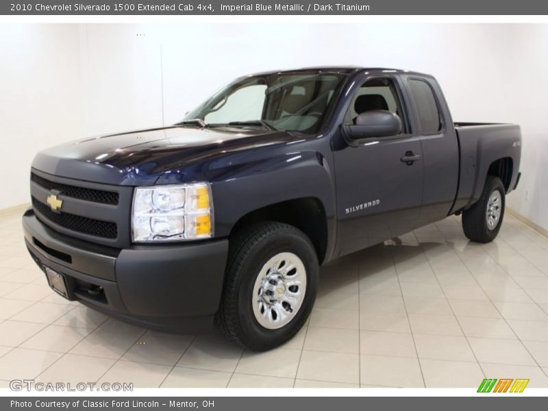 Imperial Blue Metallic / Dark Titanium 2010 Chevrolet Silverado 1500 Extended Cab 4x4