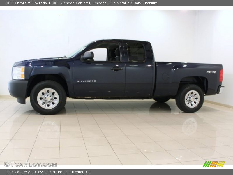 Imperial Blue Metallic / Dark Titanium 2010 Chevrolet Silverado 1500 Extended Cab 4x4