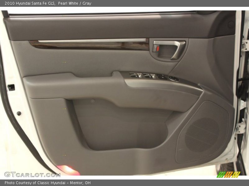 Pearl White / Gray 2010 Hyundai Santa Fe GLS
