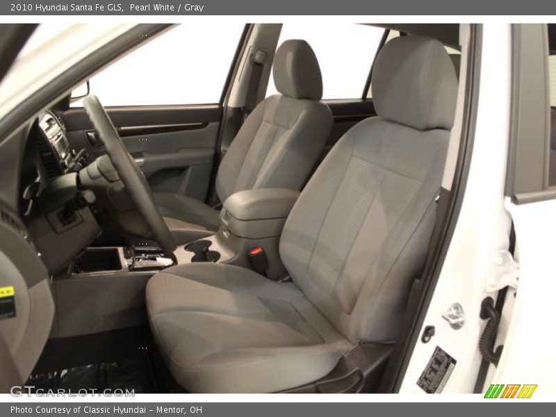 Pearl White / Gray 2010 Hyundai Santa Fe GLS