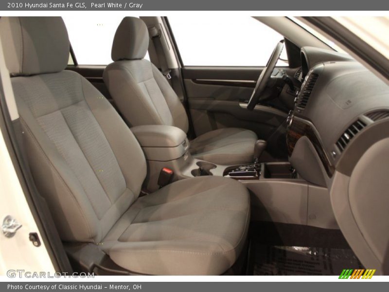 Pearl White / Gray 2010 Hyundai Santa Fe GLS