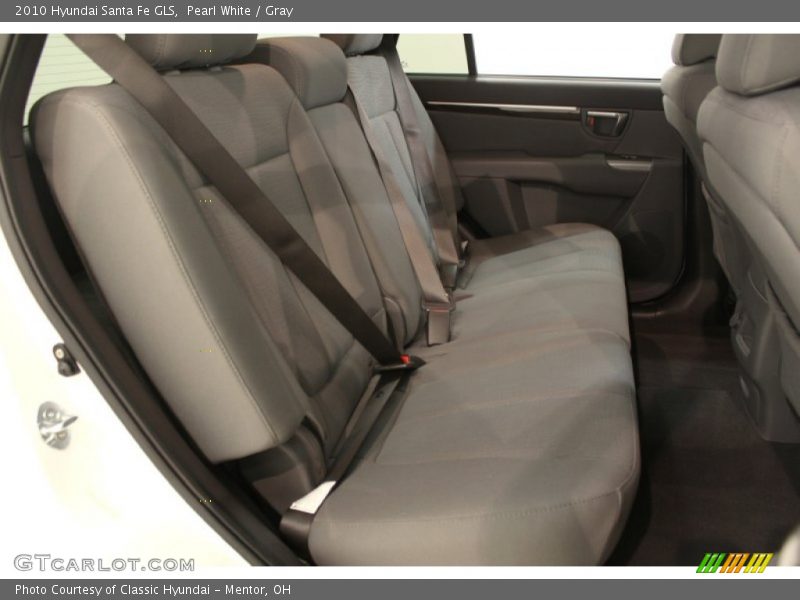 Pearl White / Gray 2010 Hyundai Santa Fe GLS